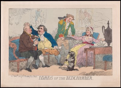 Lords of the Bedchamber, pub. 1784 by English School