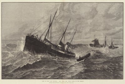 Loss of the Clan Macduff, Boat from the Upupa Going to the Rescue by English School