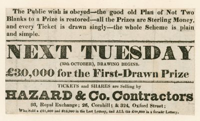 Lottery Advertisement by English School