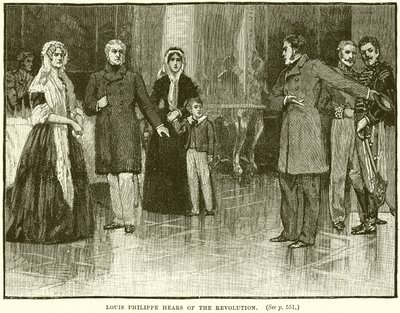 Louis Philippe Hears of the Revolution by English School