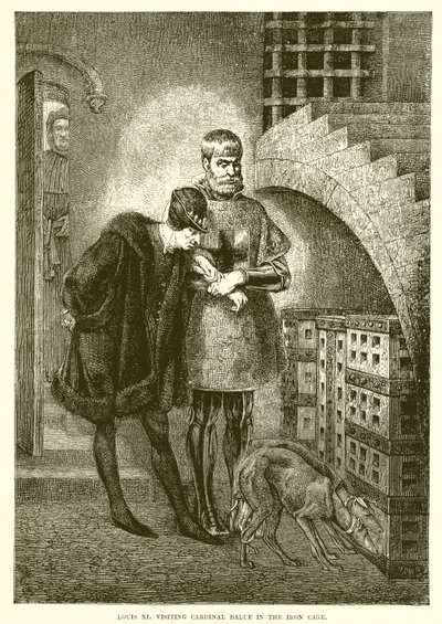 Louis XI Visiting Cardinal Balue in the Iron Age by English School