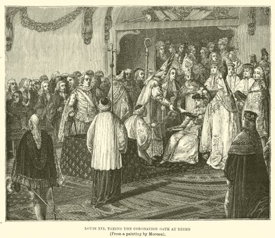 Louis XVI Taking the Coronation Oath at Reims by English School