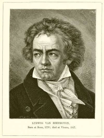 Ludwig Van Beethoven by English School