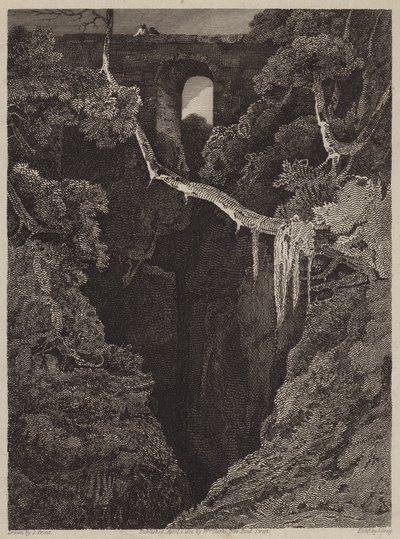 Lydford Bridge by English School