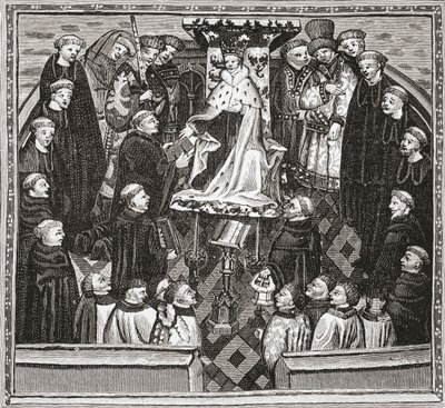 Lydgate Presenting His Book to King Henry V, from 
