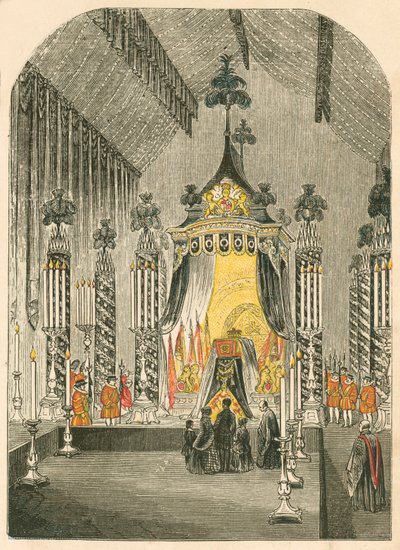 Lying in State of the Duke of Wellington by English School