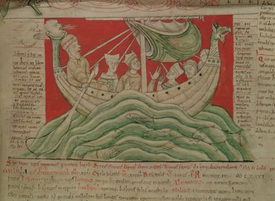 The visions dreamt by King Henry I in Normandy in 1130, from the Worcester Chronicle by English School