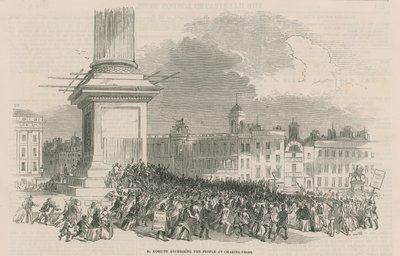 M. Kossuth Addressing the People at Charing Cross by English School