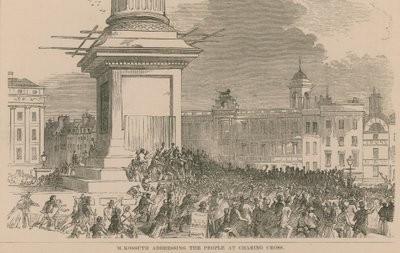 M. Kossuth Addressing the People at Charing Cross by English School