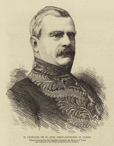 M Letellier de St Just, Lieutenant-Governor of Quebec by English School