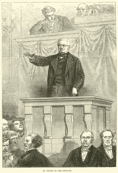 M Thiers in the Tribune, 1871 by English School