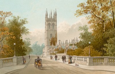 Magdalen from the Bridge--Oxford by English School