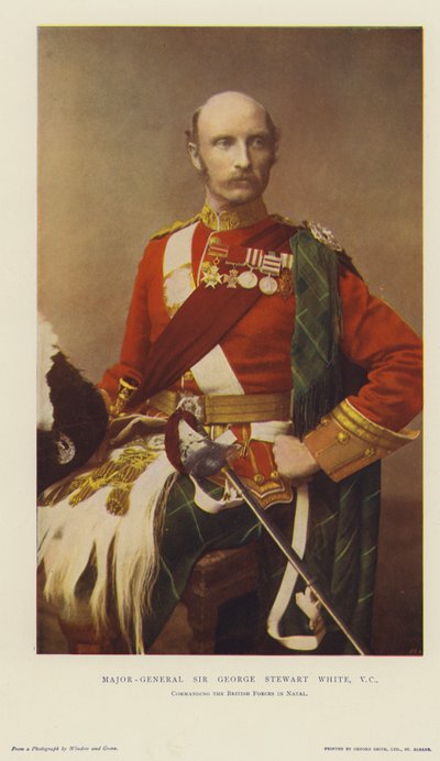 Major-General Sir George Stewart White, VC, commanding the British Forces in Natal by English School