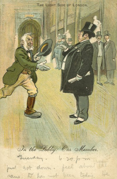 Man rushing to shake the hand of his MP by English School
