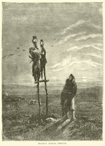 Mandan Burial Ground by English School