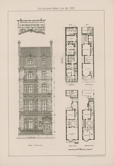 Mansion with Stables in Rear by English School
