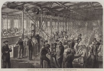 Manufacture of the Armstrong Gun at Woolwich Arsenal, the Beehive by English School
