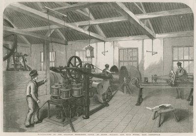 Manufacture of the Atlantic Submarine Cable at Glass Elliott and Co.
