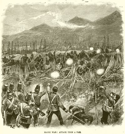 Maori War: Attack upon a Pah by English School
