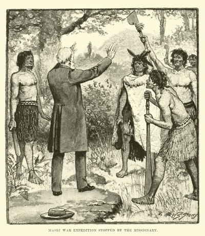 Maori War Expedition Stopped by the Missionary by English School