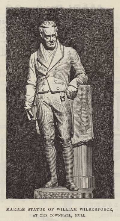 Marble Statue of William Wilberforce, at the Townhall, Hull by English School