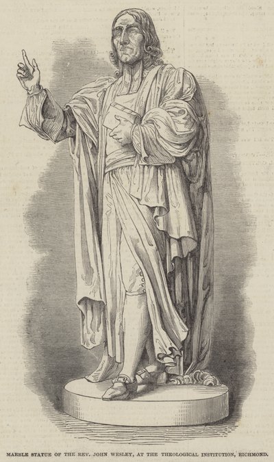 Marble Statue of the Reverend John Wesley, at the Theological Institution, Richmond by English School