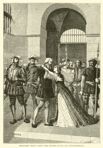 Margaret Roper meets her father after his condemnation by English School