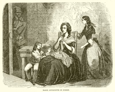 Marie Antoinette in Prison by English School