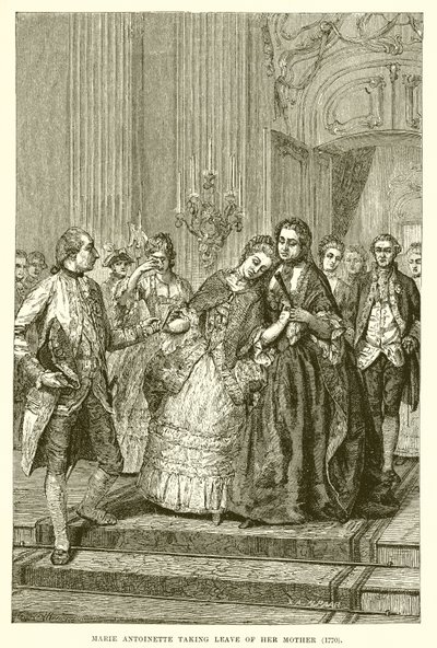 Marie Antoinette Taking Leave of Her Mother by English School