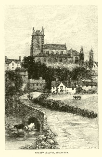 Market Drayton, Shropshire by English School