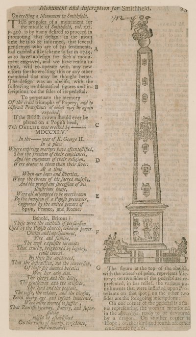 Market Cross, Smithfield by English School
