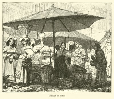 Market in Rome by English School