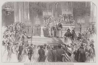 Marriage in the Cathedral of Notre Dame, at Paris, of the Couples portioned by the Emperor by English School