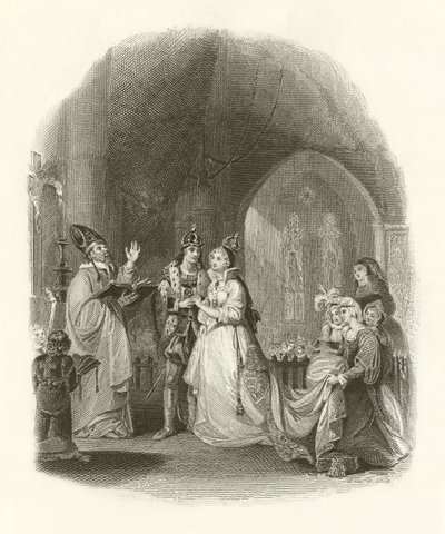 Marriage of Henry VII with Elizabeth of York by English School