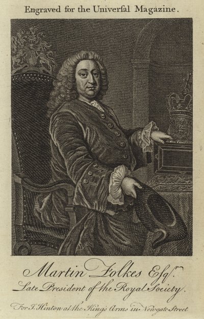 Martin Folkes Esquire, Late President of the Royal Society by English School