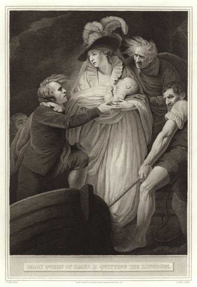 Mary, Queen of James II, Quitting the Kingdom by English School