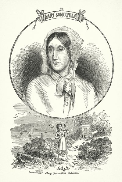 Mary Somerville, Scottish Scientist and Writer (engraving) by English School