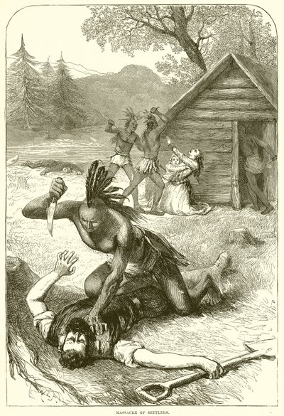 Massacre of Settlers by English School