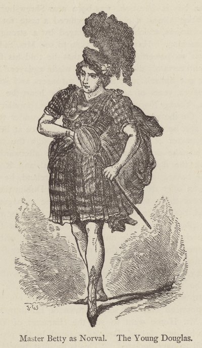 Master Betty as Norval, the Young Douglas by English School