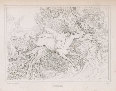 Mazeppa, based on the poem by Lord Byron by English School