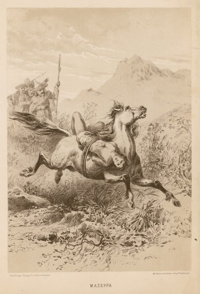 Mazeppa, based on the poem by Lord Byron by English School