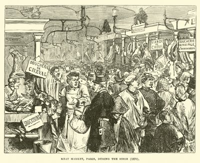 Meat Market, Paris, During the Siege, 1870 by English School