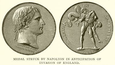 Medal Struck by Napoleon in Anticipation of Invasion of England by English School