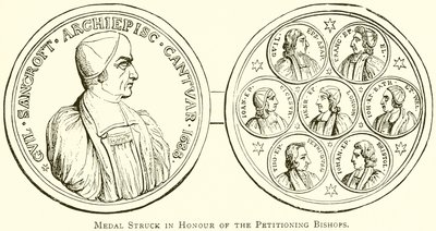 Medal Struck in Honour of the Petitioning Bishops by English School