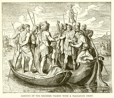 Meeting of the Emperor Valens with a Barbarian Chief by English School