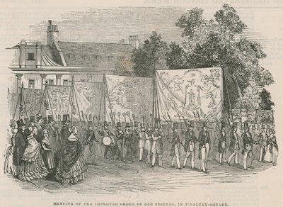 Meeting of the Improved Order of Old Friends in Finsbury Square by English School