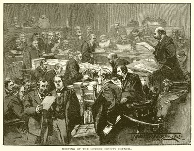 Meeting of the London County Council by English School