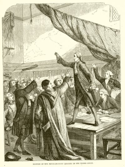 Meeting of the Revolutionary Leaders in the Tennis Court by English School