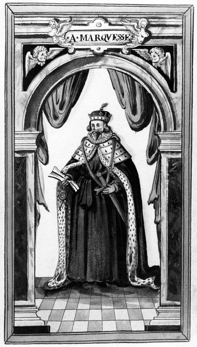Member of the Order of the Garter and Royal and Valuable Servant to Charles I and II, from the series Walkers Arms of Nobility by Sir Edward Walker, 17th Century by English School