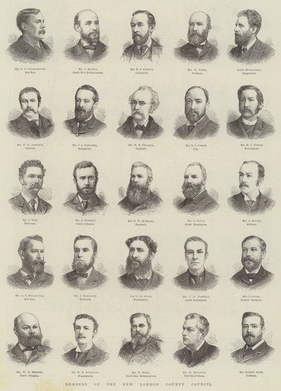 Members of the New London County Council by English School